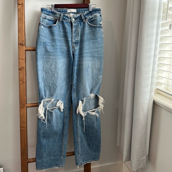 Abercrombie & Fitch Denim - Abercrombie Curve Love The Dad High Rise